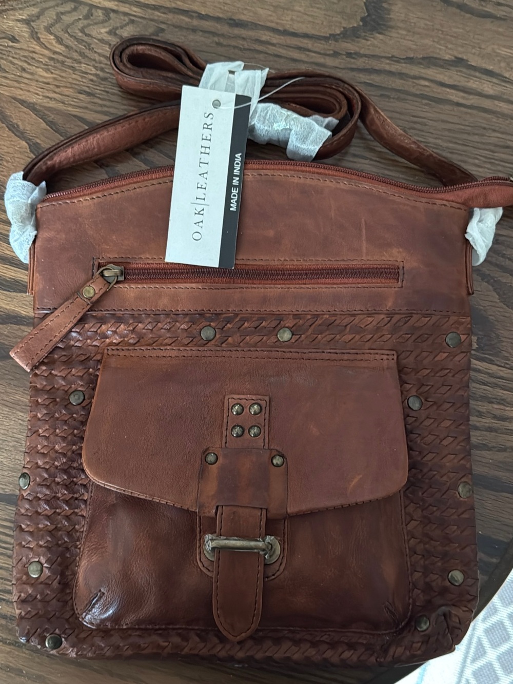 Brown Leather Crossbody Bag